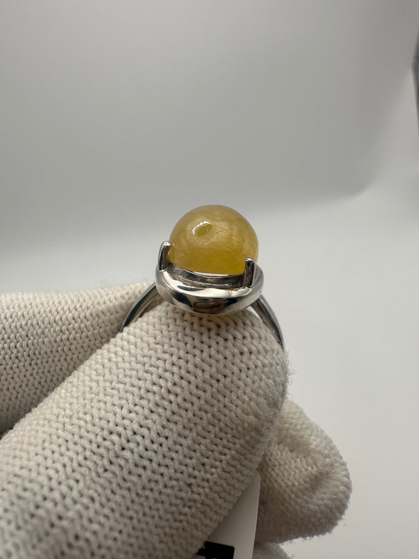 Sunny Yellow Sapphire Ring in 925 Sterling Silver – Elegant Radiance