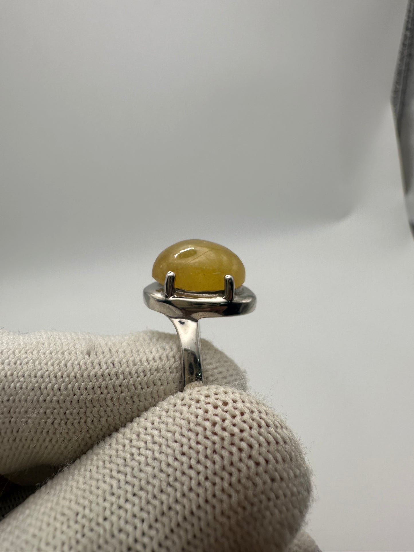 Sunny Yellow Sapphire Ring in 925 Sterling Silver – Elegant Radiance