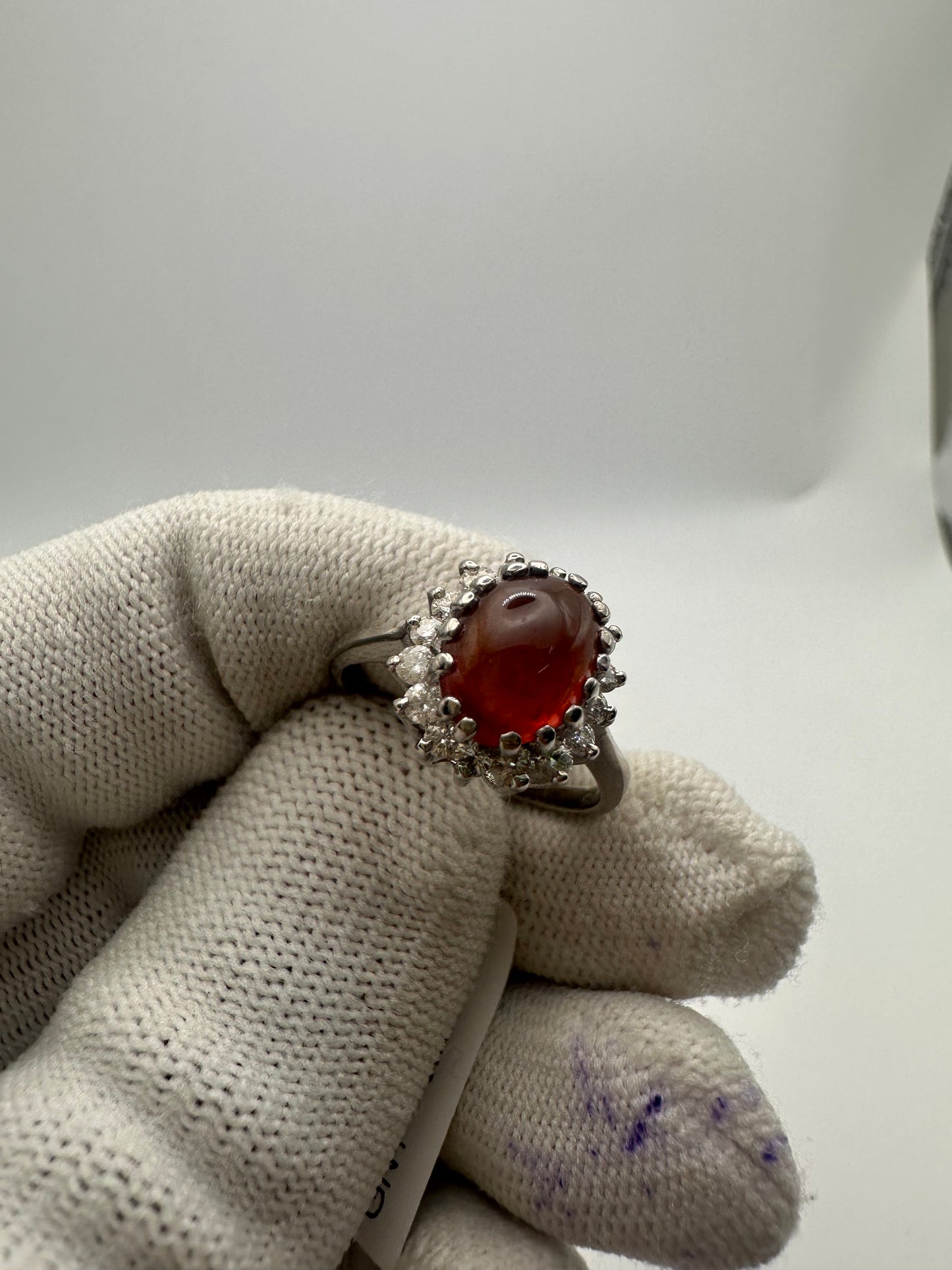 Elegant Garnet January Birthstone Ring in Rhodium-Plated 925 Sterling Silver – Perfect Gift for Her