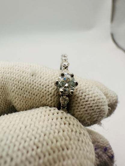 Dazzling Moissanite Ring | Rhodium Plated 925 Silver | A Gift She'll Love