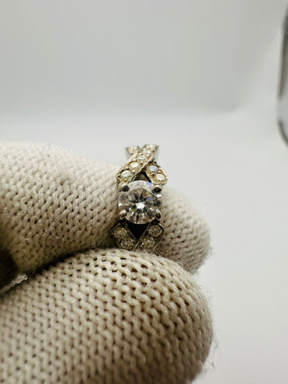 925 Silver Moissanite Ring | Sparkling Brilliance