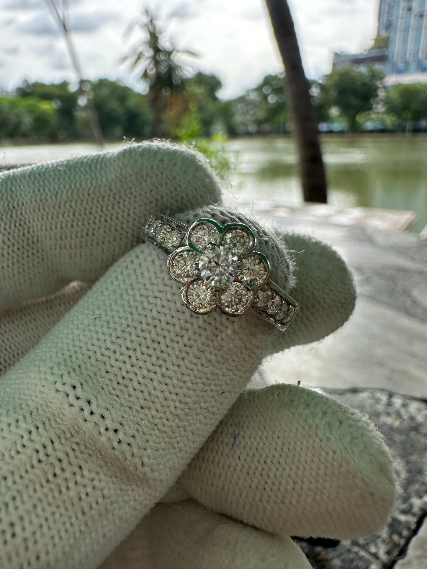 Sparkling Moissanite Ring in 925 Sterling Silver